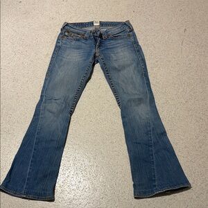 True Religion Women's Blue Flare Jeans